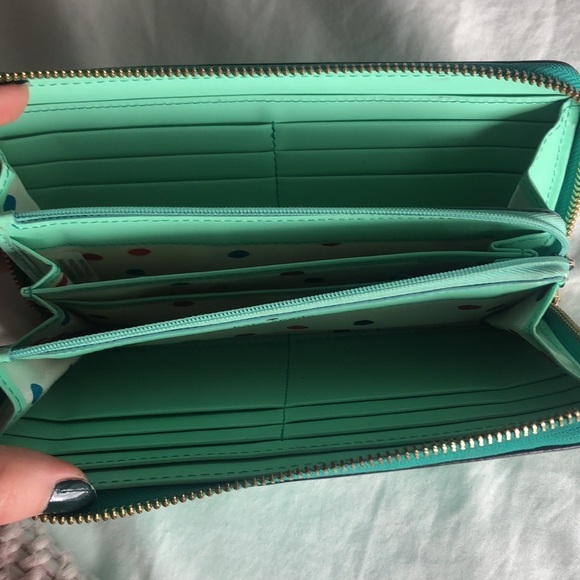 Teal Kate Spade Wallet - Not leather - Picture 3 of 4